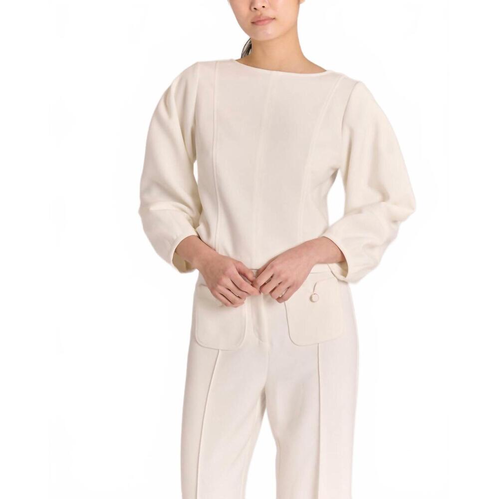 NEW CARTOLINA NANTUCKET neely boatneck top in ivory